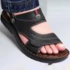 Two Sandals for Men's Summer Leisure Travel Sandals for Men's Adult Beach Shoes and Dual-purpose Cool Slippers