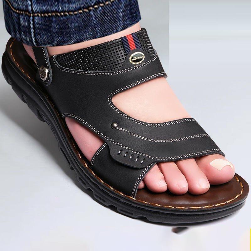 Two sandals for men's summer leisure travel sandals for men's adult beach shoes and dual-purpose cool slippers