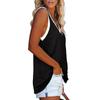 Fashion Womens Color Splicing Casual Strappy Sling Sleeveless Tank Top