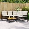 VidaXL Garden Sofas 2 Pcs with Cushions Black Wicker, Outdoor Sofa Set, Garden Lounge Set, Set 368733