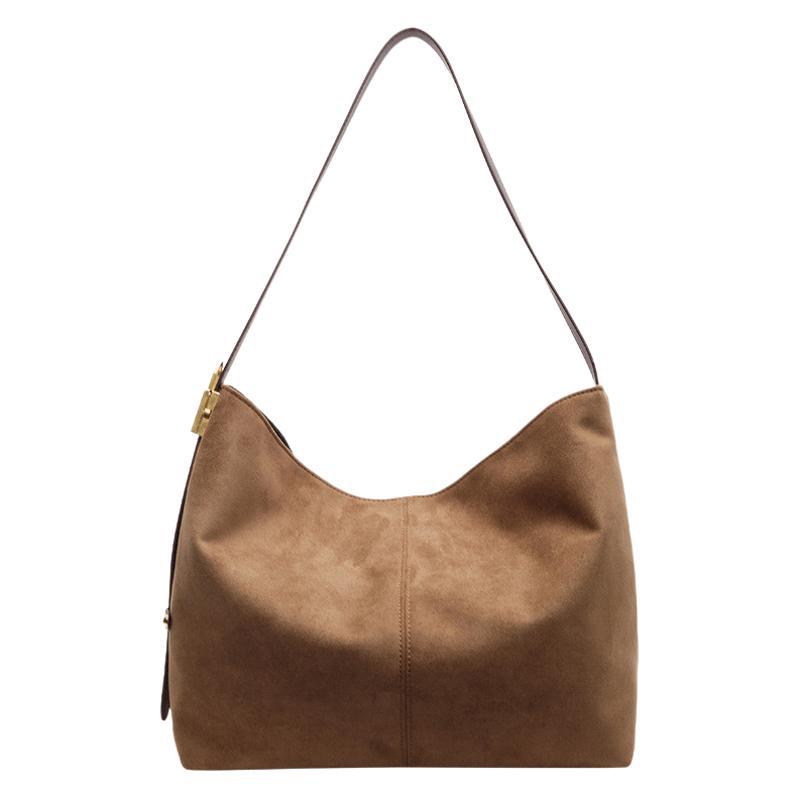 Large-capacity bag women's autumn and winter versatile 2025 new suede shoulder messenger bag commuter tote bag
