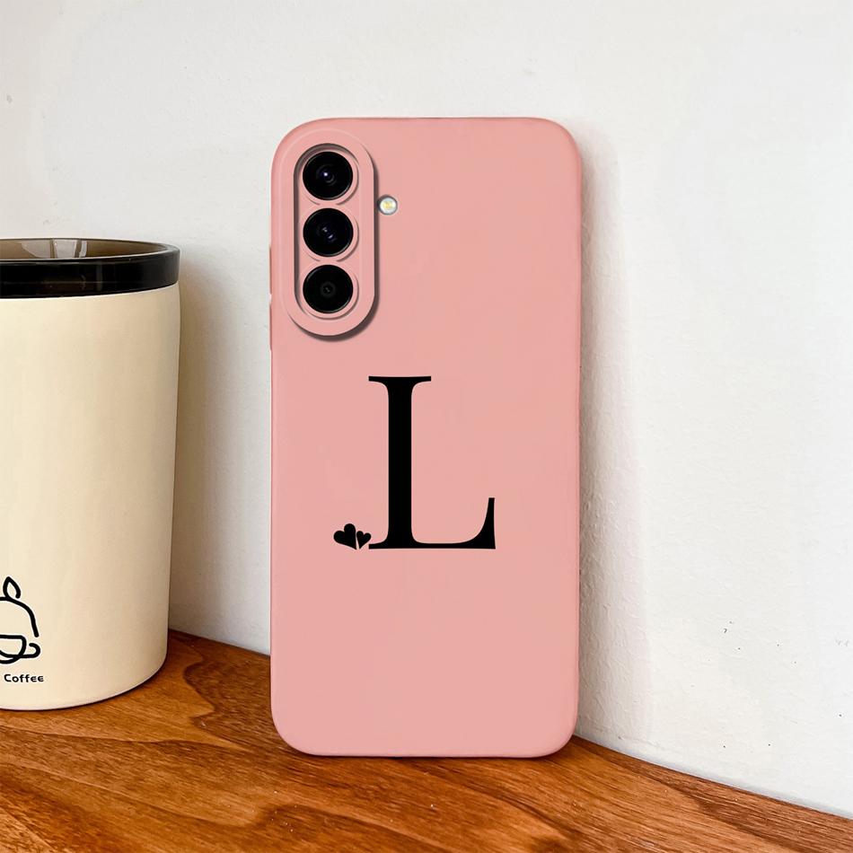 For Samsung Galaxy A57 A37 5G Phone Case Little Heart Letters Soft Liquid Silicone Shell For Samsung A 57 A 37 Lightweight Funda