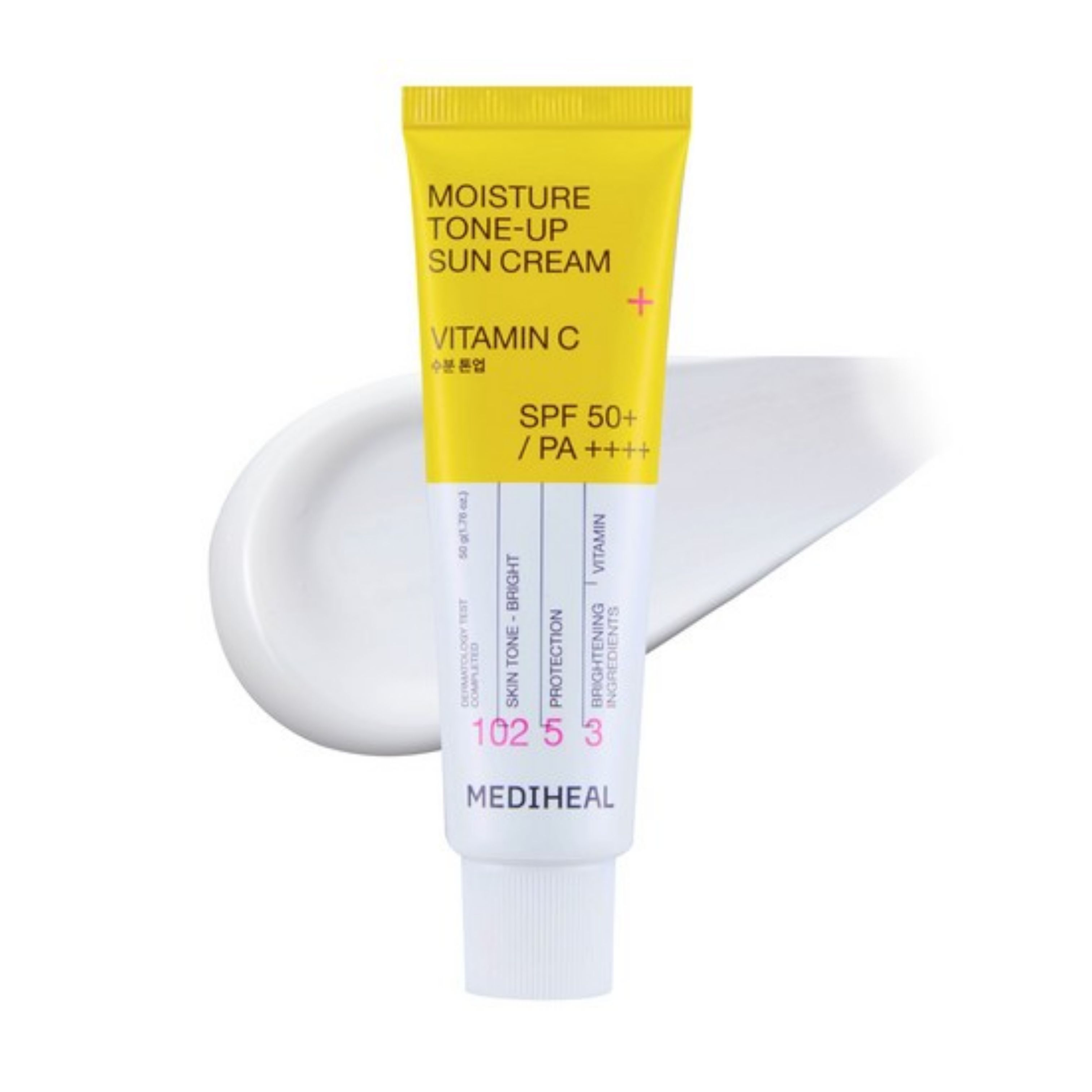MEDIHEAL Moisture Tone-Up Sun Cream SPF50+ PA++++ Vitamin C 50g