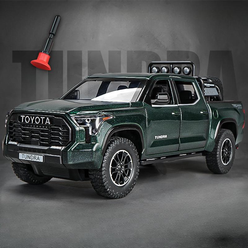 2024 New Simulation 1:24 Scale Toyota TRD Pro Off Road Car Model Metal Diecast Pickup Truck Toys Vehicles for Kids Boys Sound and Light
