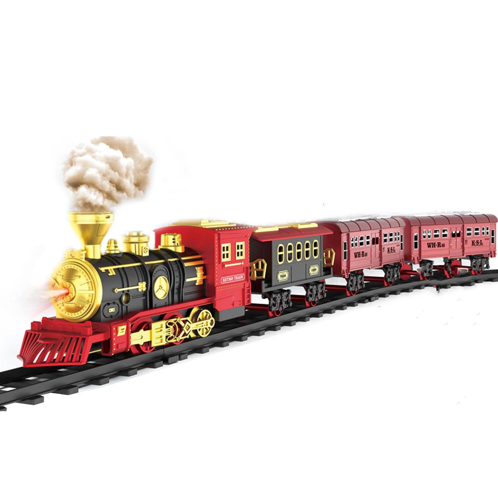 

Игровой набор «Горячий паровоз» - Игрушки-паровозики для мальчиков, Свет и звук, Игровой набор «Железная дорога» для под рождественскую елку, Модели паровозиков для малышей 3 4 5 6 7 8+ лет One Size