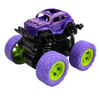 Inertia 4WD Off Road Car Realistic Enhances Motor Skills Shock Absorption Pull Back Car Toy for