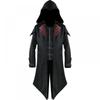 Medieval Steampunk Game Assassins Edward Cosplay Costume Streetwear Hooded Jacket Outwear Halloween Party Tailcoat
