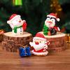 Christmas Decorations Resin Miniature Figurines Mini  Santa Claus Snowman Xmas Tree For Xmas Goodie Bag Fillers Party Favors