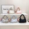 Niche pleated bow dumpling bag women's 2026 spring new Korean light luxury texture shoulder armpit bag