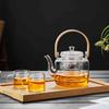 Pokaro Tea Teapot, Heat-Resistant Glass, Stylish Teapot, Clear Glass Teapot, 1000ml Capacity, Heat-Safe, with Glass Tea Strainer, Ranzawa