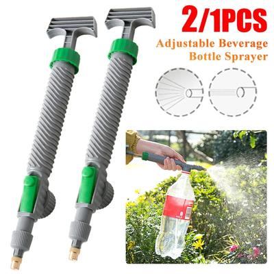 1/2 Stück Verstellbarer Gartensprüher Getränkeflaschensprüher Hochdruck-Luftpumpe Manuelles Sprühgerät für Sprühgeräte Landwirtschaftswerkzeuge