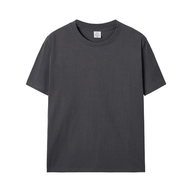 2025 Unisex Heavyweight Pure Cotton White Short Sleeve Basic T-Shirt - Trendy Summer Style