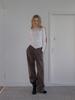 ETMON Vintage Pattern Pants, Brown