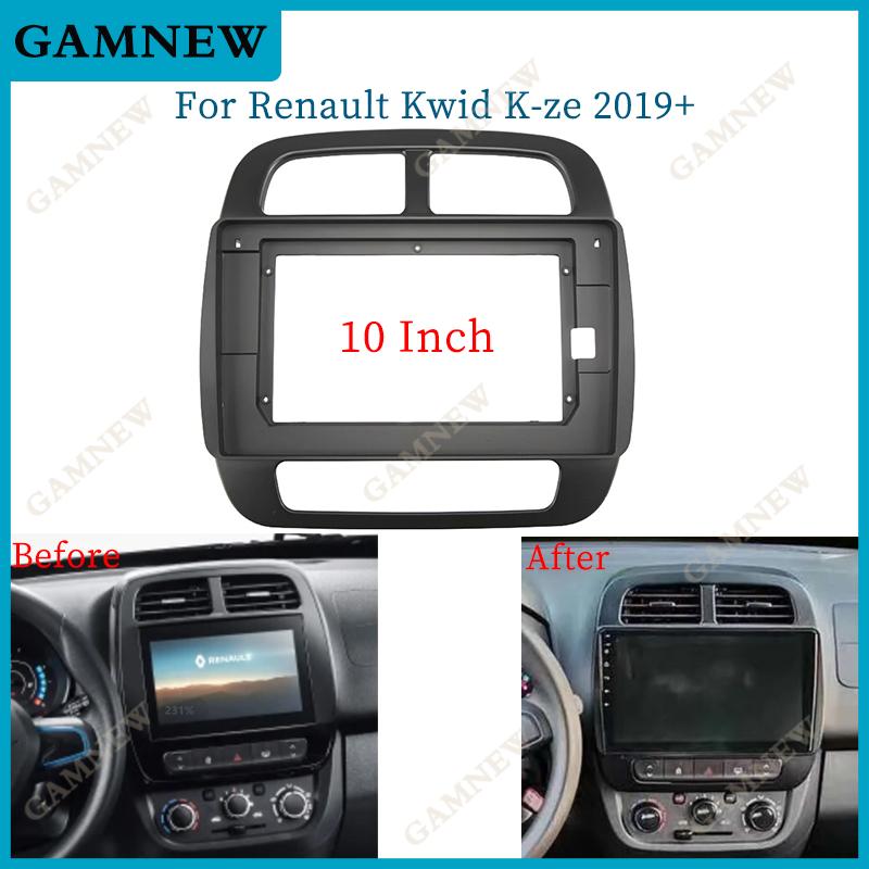 10 Inch Car Frame Fascia Adapter Android Radio Audio Dash Fitting Panel Kit For Renault Kwid K-ze Kze 2019 