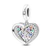 Authentic Original Copper Metal Lucky Tree of Life Charm Bead Components Heart Bead Components Secure Safety Chain Pendant Bead Components Compatible
