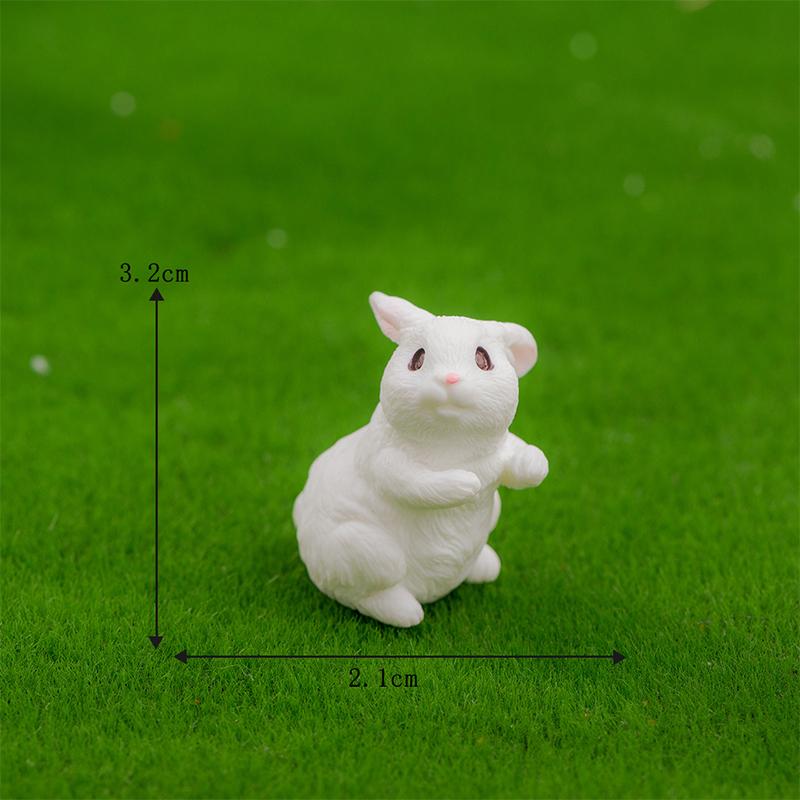 Cute Cartoon Rabbit Resin Ornaments Home Decoration Kawaii Animal Bunny Room Desk Decoration Miniature Figurine Gift Crafts