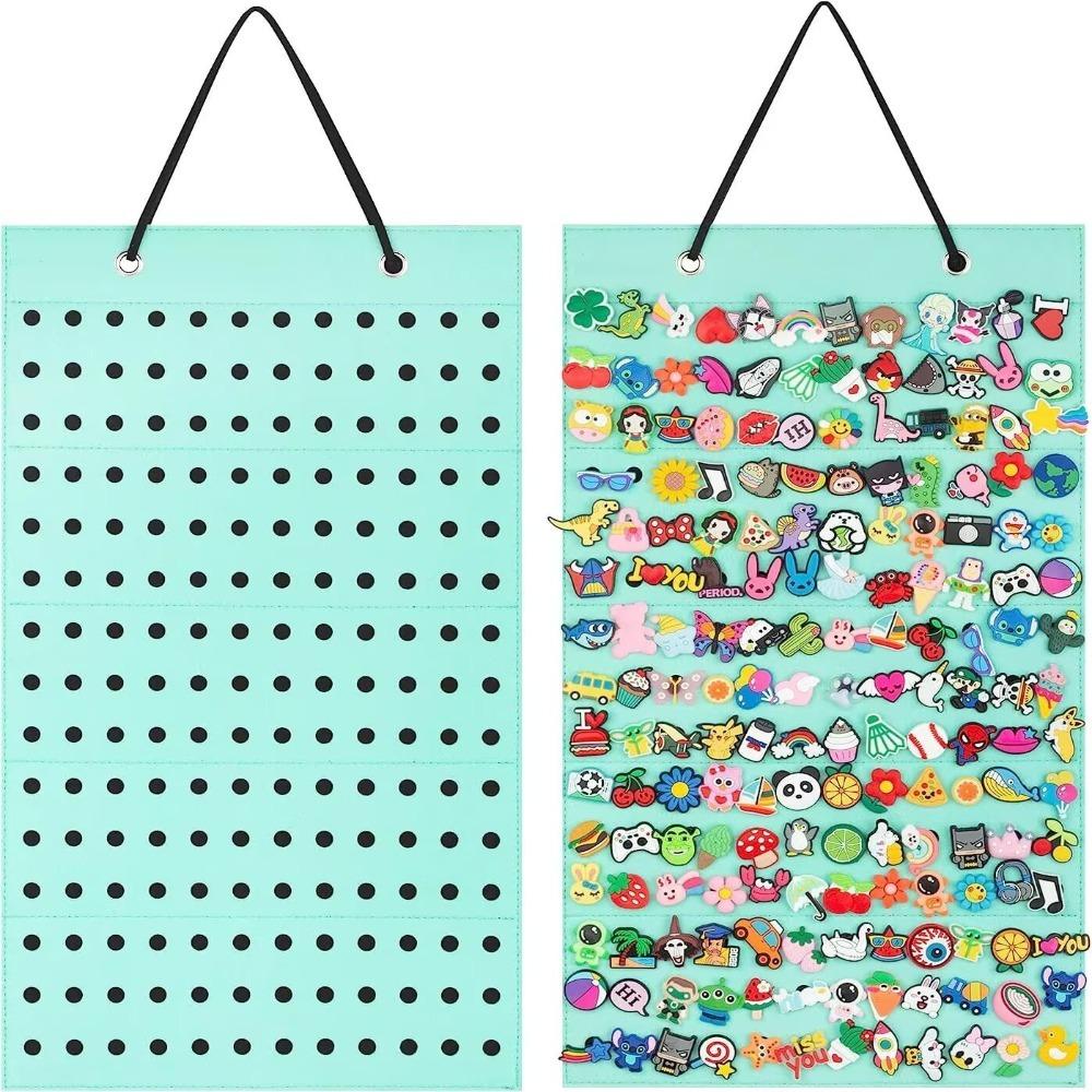 

Сумка для хранения с 180 отверстиями, складной органайзер для украшений, подставка для серег и подвесок зелёный