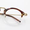 Alloaiweeo [Alo:Ctzen] Venezia Classic Combination Eyeglass Frame Ci9712B 1814G Two-Tone Brown Clear/Gold