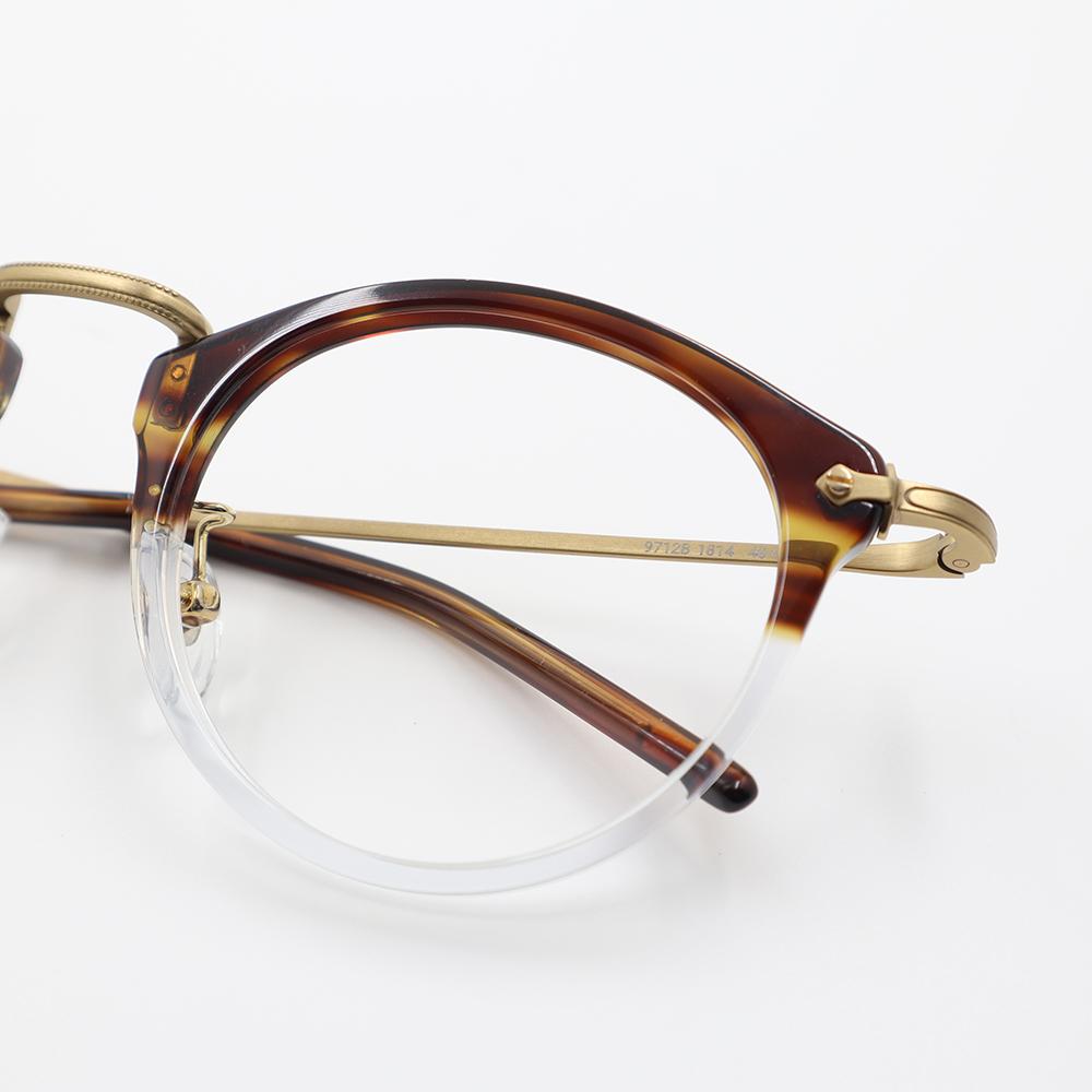 Alloaiweeo [Alo:Ctzen] Venezia Classic Combination Eyeglass Frame Ci9712B 1814G Two-Tone Brown Clear/Gold