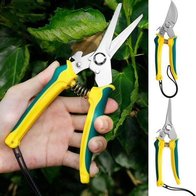 Ergonomic Handle Garden Pruner Stainless Steel Tree Branch Trimmer  Florist Work