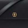 Bally Logo Embossed Leather Shoulder Crossbody Bag Women Bags Black 6308690