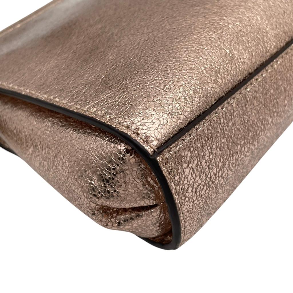 Used COACH Clutch bag Flap ClutchClutch bag Pink gold/pink leather Women