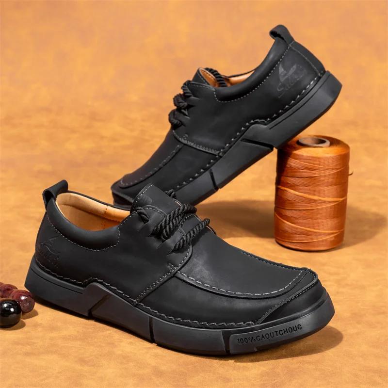 Fashion Men Casual Shoes PU Leather Fashion Men's Sneakers Handmade Outdoor Shoes Man Shoes Fashion Lightweight Men's Loafers Moccasins