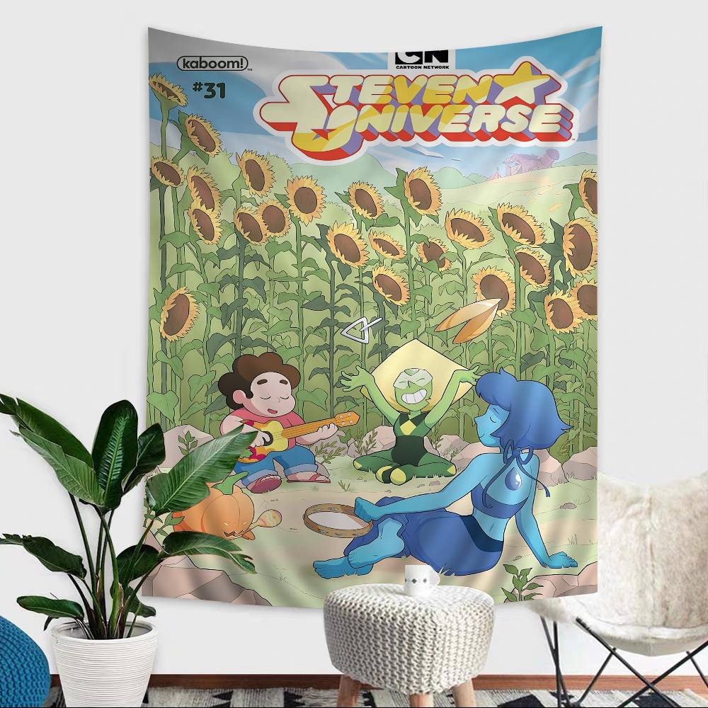 Animation SSteven UUniverse DIY Wall Tapestry Hippie Flower Wall Carpets Dorm Decor Wall Art Decor