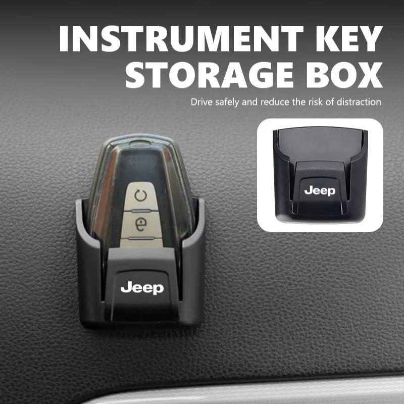 Car keychain miscellaneous box card box adhesive for Jeep Cherokee Wrangler JK Gladiator Compass Renegade ALR1