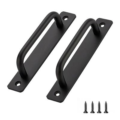 2Pcs Door Pull Handles Aluminium Alloy Balcony Window Sliding Door Handles Black Gate Shed Handles Furniture Pulls Hardware