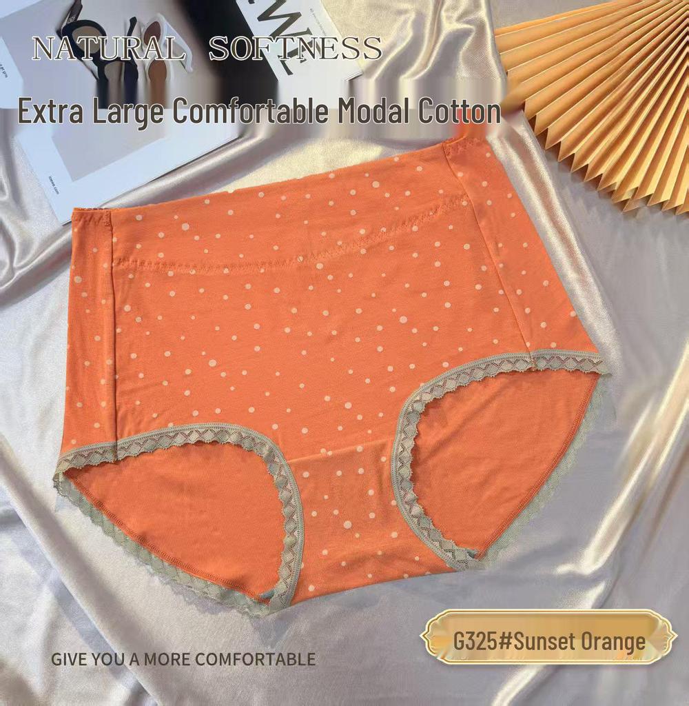 Plus Size High-Waisted Polka Dot Cotton Underwear for Women - 2026 New Style for Middle-Aged and Elderly