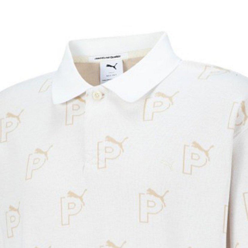 Puma All Over Print Casual Sports Polo Shirt Unisex tops 539664-02