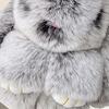 Handmade Soft Plush Bunny Keychain with Tin Box Fluffy Cute Bunny Pom Pom Charm Stuffed Animal Keyring for Easter Birthday Gift