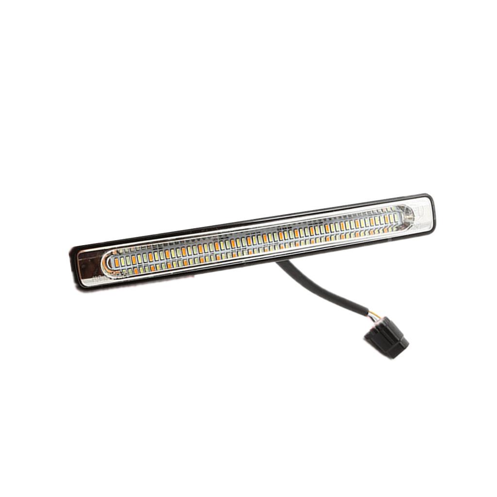 LED Tricolor Daytime Running Turn Signal Light Car Fog Driving Lamp White+Amber