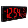 LED Large Screen Multi-functional Wall Clock: Home Temperature, Humidity, and Alarm Features