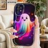 Phone Case: 2D Flat Samsung Galaxy A34 A35 M05 M06 S20 S22 S21 FE Plus 5G Protective Case, Couple Style, Glowing Ghost, Christmas and Halloween Gift