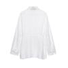 TAOP&ZA Women's Spring/Summer Waist-Tie Long Sleeve Shirt with Turn-Down Collar