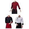 Kochuniform-Schürzenset: Stehkragen, Kurzarm, knitterfrei, mit mehreren Taschen, Patchwork-Design, professionell.