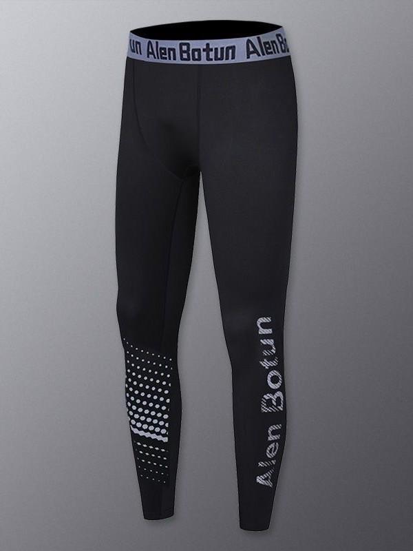 Men's Fleece-Lined Winter Leggings: Warm, High-Elastic Sports Tights for Running, Basketball, Yoga, and Fitness.