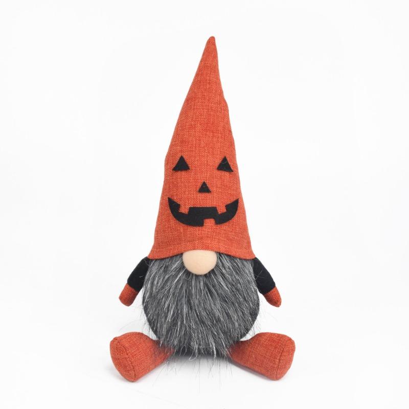 Halloween new faceless doll doll Halloween pumpkin face Rudolph dwarf ornament