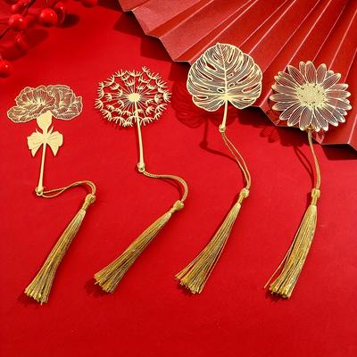 An Elegant and Sophisticated Metal Bookmark with Intricate Leaf Vein Design, A Reading Accessory Perfect for Novel Enthusiasts and A Thoughtful Gift F
