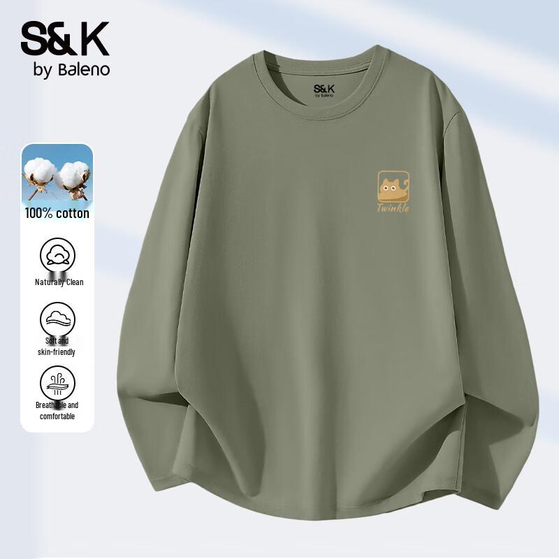 Baleno Men's S&K Pure Cotton Long Sleeve T-Shirt