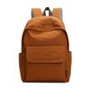 Schoolbag Korean Version Ins Simple Solid Color Backpack Female Junior High School College Student High Value Schoolbag Street Trend Versatile Back