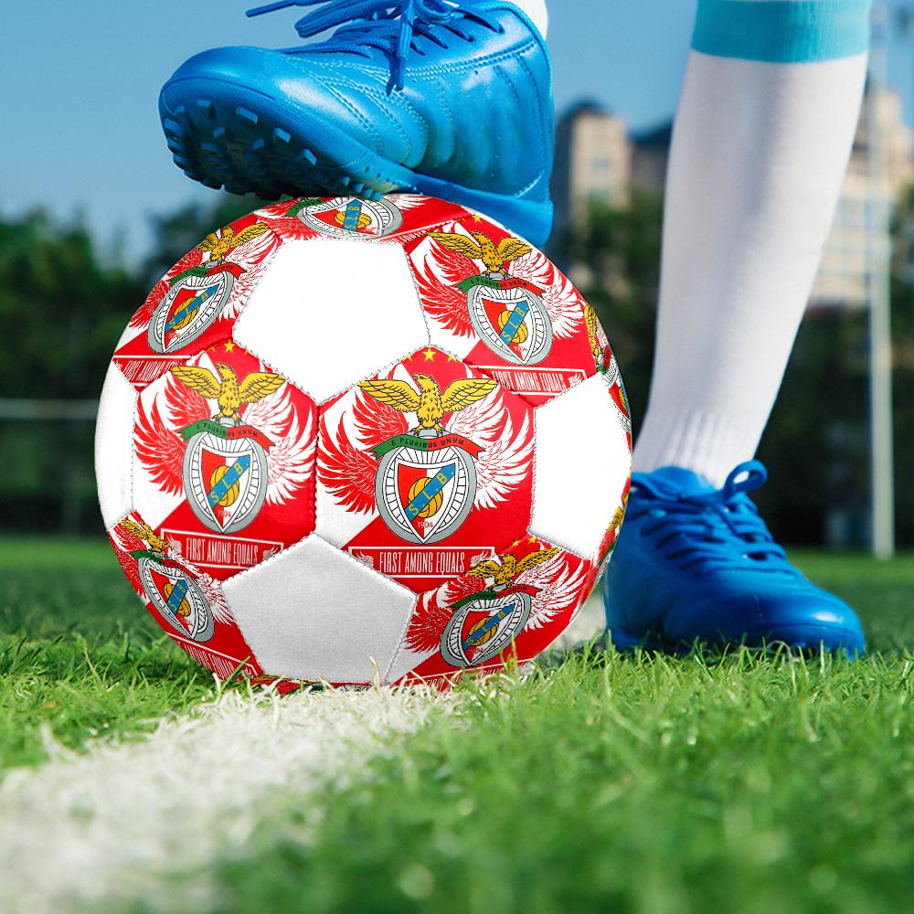 1PC As Águias Logo Size 5 Soccer Ball PrahaIndoor Soccer Ball Colorful All Ages Machine Stitched PVC Competition Ready Durable High-Bounce