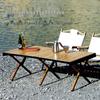 OEING Outdoor Aluminum Alloy Folding Picnic Egg Roll Table