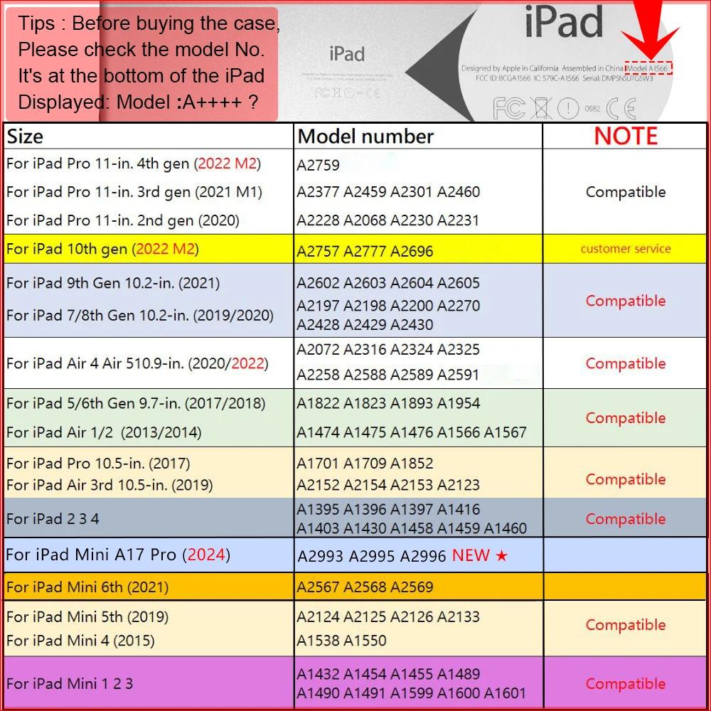 Voor iPad A16 Hoes 2025 Magnetische Drievoudige Standaard Transparante Cover met Potlood voor iPad 11e Generatie A3355A3356 Tablethoes 11"