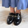 Carino Mode et Giacomo Cushioned Bit Loafers, Black, Size 22.5