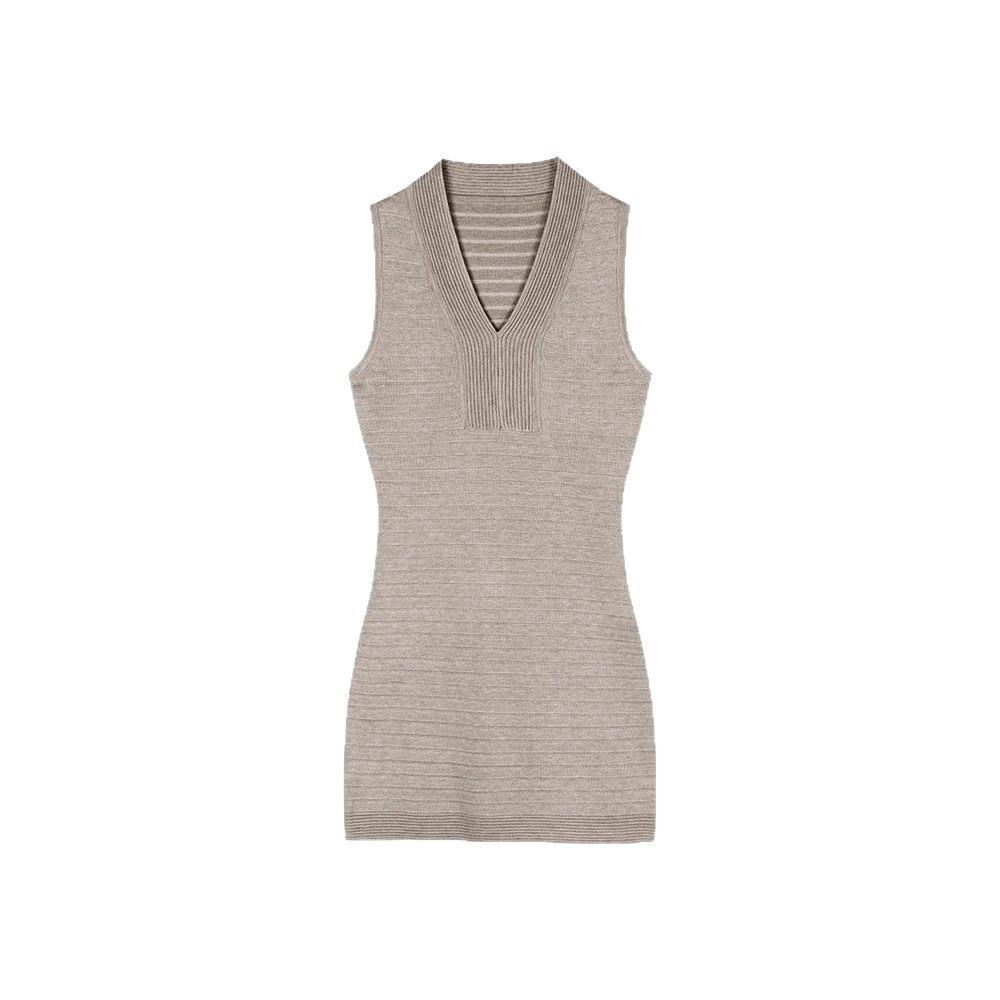 2026 pure desire wind v-neck knitted vest dress women's summer tight short skirt sexy waist hip skirt tide