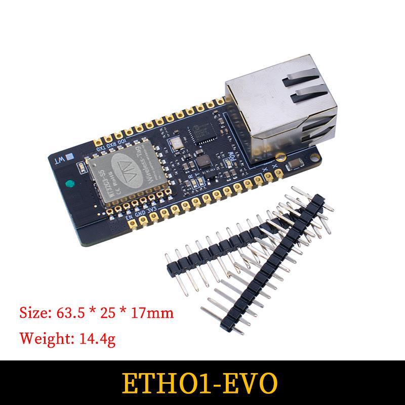 ETH01-EVO Enlightenment Display ESP32-C3 Module WIFI Bluetooth Ethernet 3 In 1 Internet of Things Gateway Updated WT32-ETH01