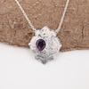 Amethyst Pendant Gemstone Jewelry, 925 Solid Sterling Silver Pendant, Gift For Women Handmade Pendant